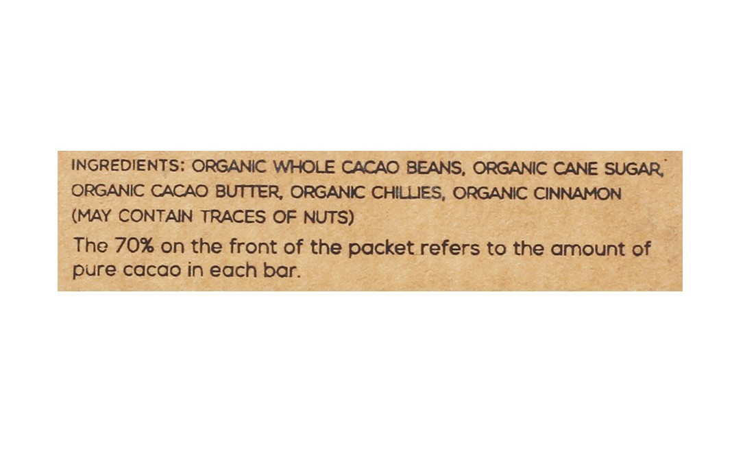 Mason & Co Chilli & Cinnamon Dark Chocolate    Box  70 grams